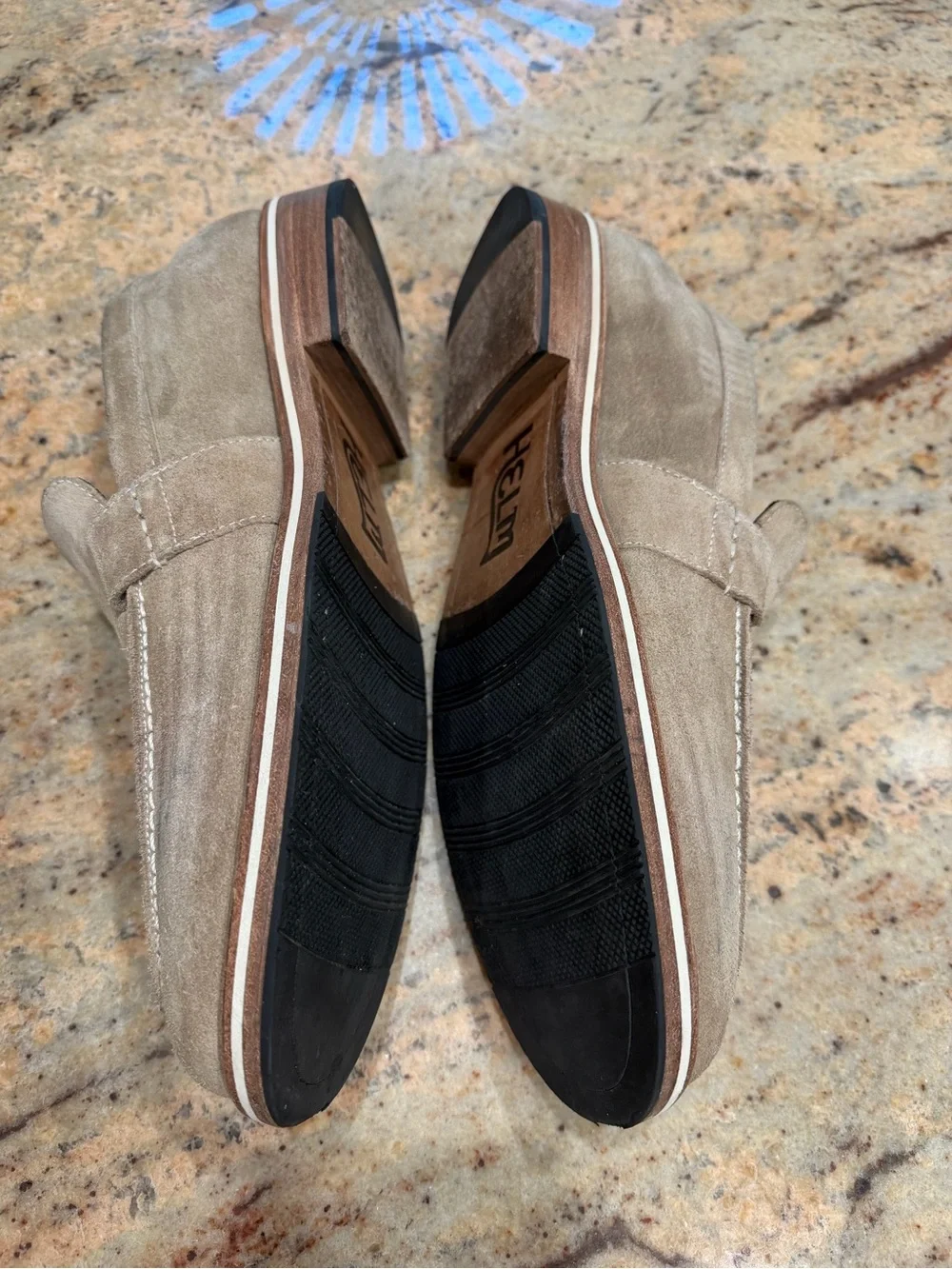 Men's Helm Suede Penny Loafers in Taupe - Casual Dress Slip-Ons Size 12